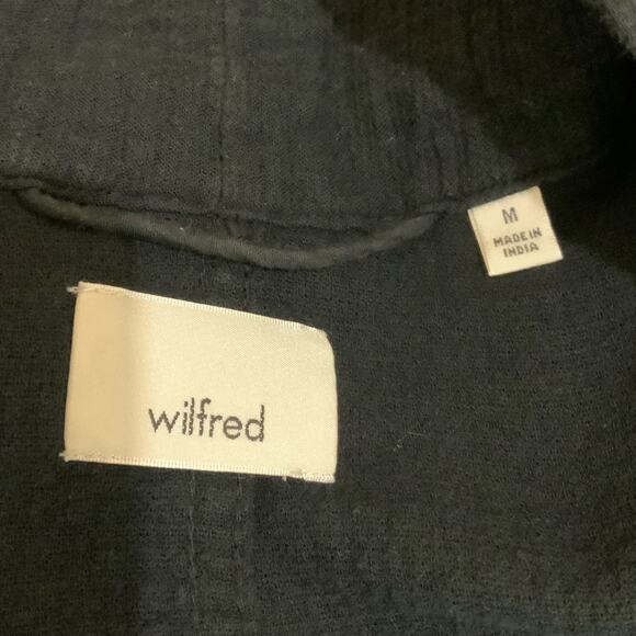 Aritzia Wilfred Lenglen Jacket Open Front Blazer Black Women's Size Medium - Picture 4 of 6